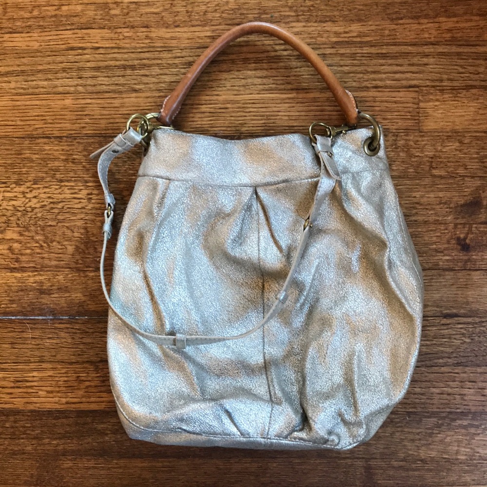 Cool Gold Leather Bag from J Crew